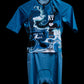 Custom blue abstract aero trisuit